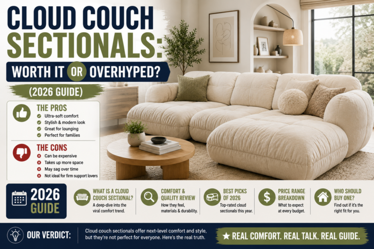 modern cloud couch sectional in a contemporary living room highlighting comfort, design, and size for a 2026 buying guide.