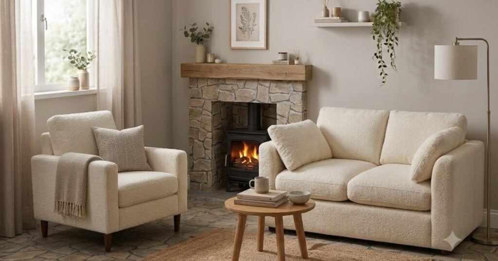 How to Arrange Furniture in a Small Living Room (7 Tricks) small living room furniture arrangement around fireplace focal point