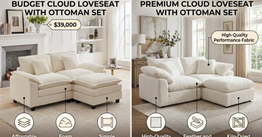 Cloud Loveseat with Ottoman: Is It Worth the Extra Piece? budget vs premium cloud loveseat with ottoman comparison