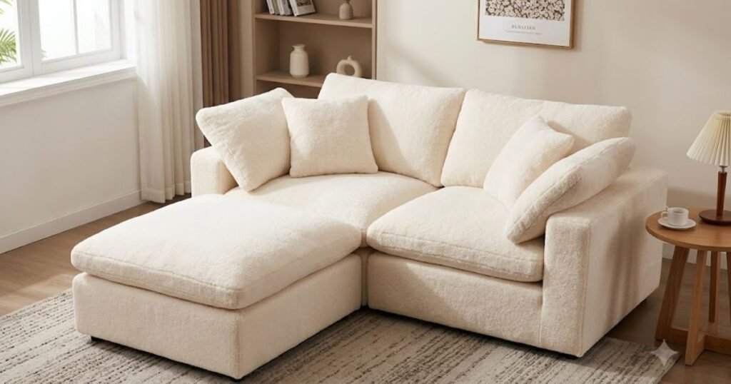 Cloud Loveseat with Ottoman: Is It Worth the Extra Piece? cloud loveseat with ottoman in a small living room