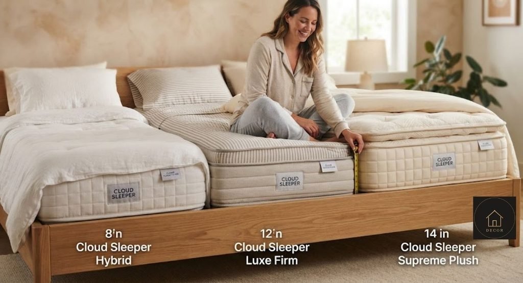cloud sleeper sofa mattress thickness comparison from 35 to 9 inches