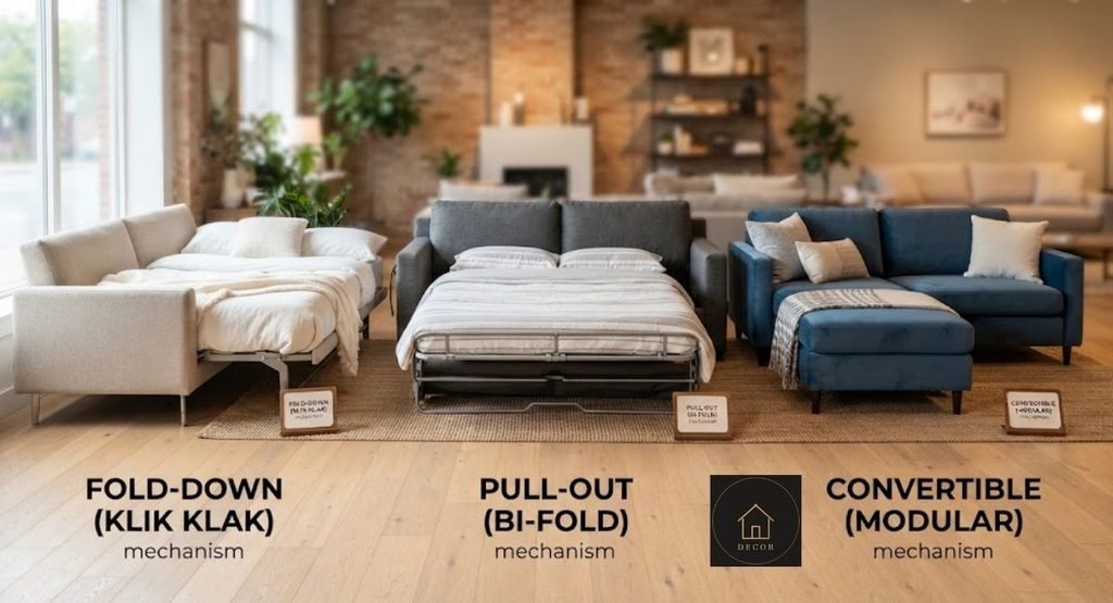 cloud sleeper sofa mechanism types including fold out tri fold and platform sleeper