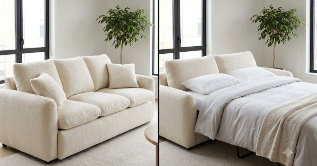 Cloud Sleeper Sofa: 7 Things to Know Before You Buy cloud sleeper sofa shown as couch and as pull out bed
