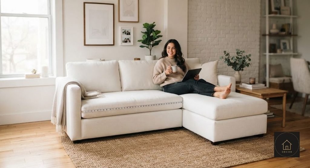 compact white sectional size comparison for small living rooms