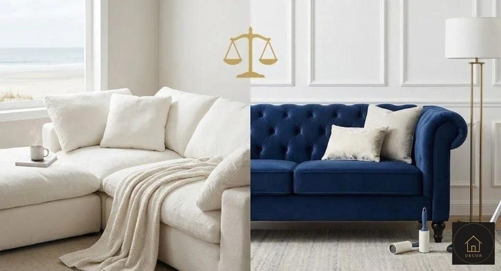 Square Couch Guide: Styles, Sizes, Pros & Cons Before Buying (2026) comparison between structured square couch and soft cloud sofa styles