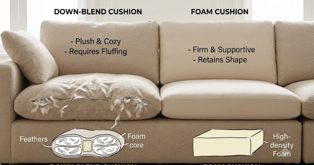 3 Seat Cloud Couch: Perfect Fit or Too Small? fill comparison inside a 3 seat cloud couch cushion