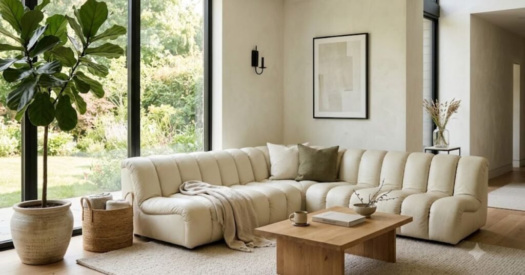 Leather Caterpillar Sofa: Is Real Leather Worth It? leather caterpillar sofa in a modern living room
