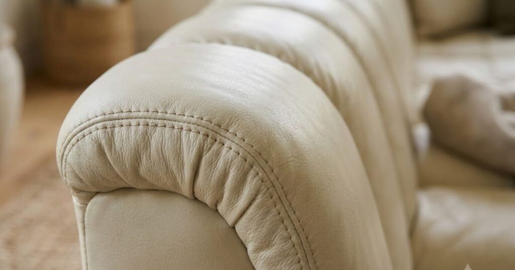 Leather Caterpillar Sofa: Is Real Leather Worth It? leather caterpillar sofa stitching detail