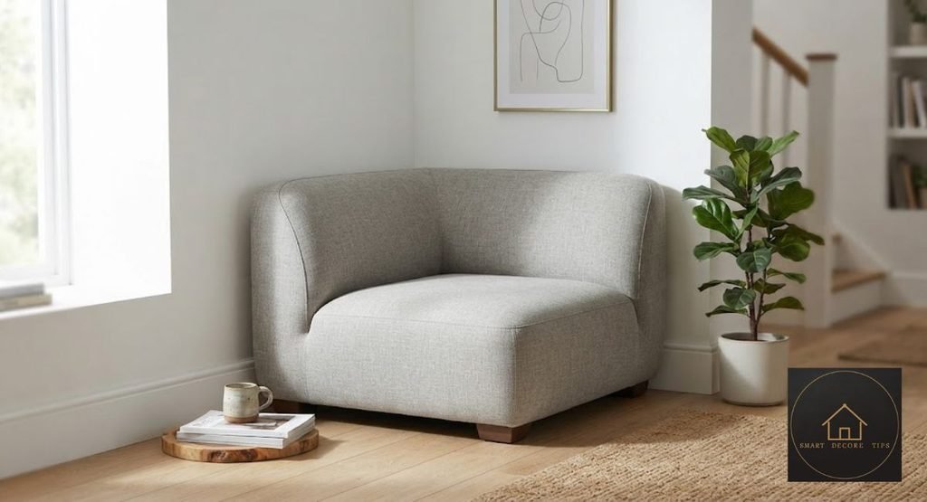 Modju corner piece styled in a living room