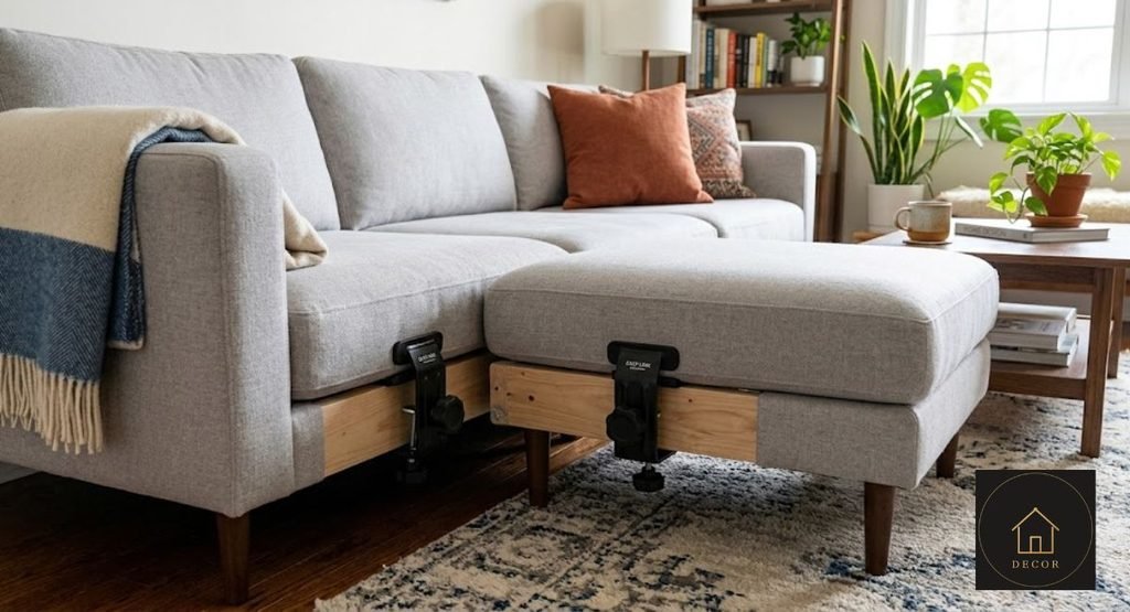 Sectional Couch Brackets: Types, Installation & Fixes no drill sectional sofa connector options for renters