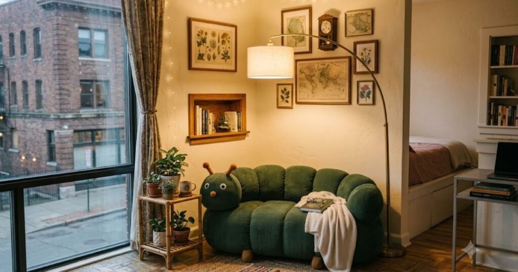 Caterpillar Sofa Chair: What to Know Before You Buy One single seat caterpillar sofa chair in small rental apartment
