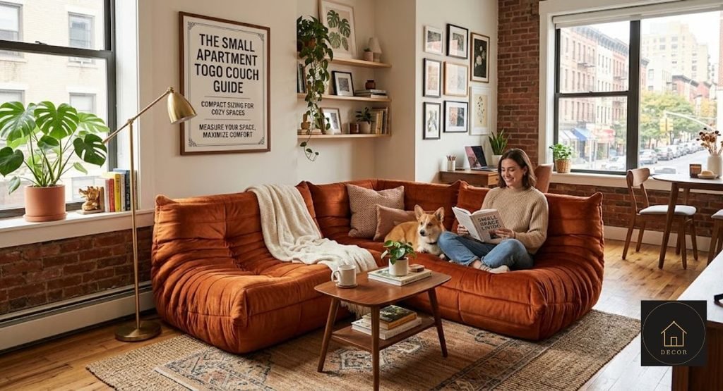 Togo Couch Dupe Guide: Prices, Quality & Buying Tips (2026) togo couch dupe size guide showing placement in small apartment living room