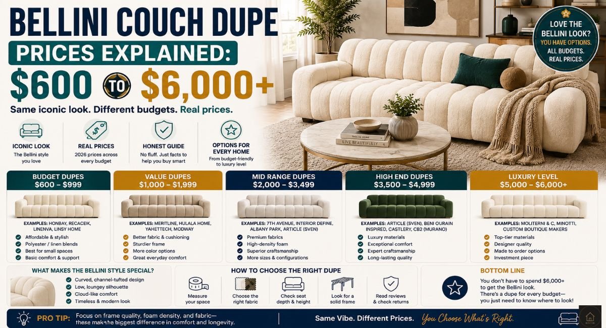 bellini couch dupe prices explained