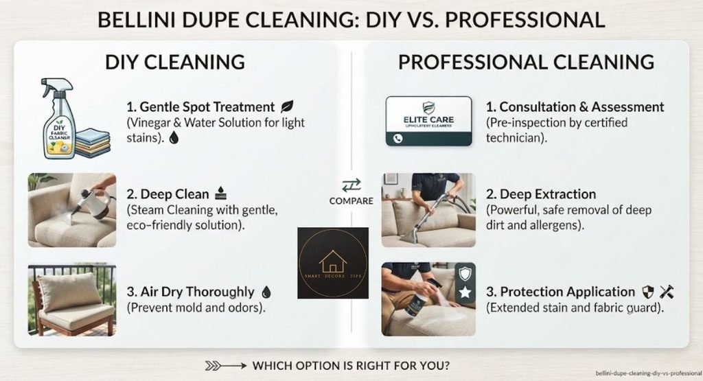 How to Clean a Bellini Couch Dupe the Right Way DIY vs professional cleaning comparison for a Bellini couch dupe