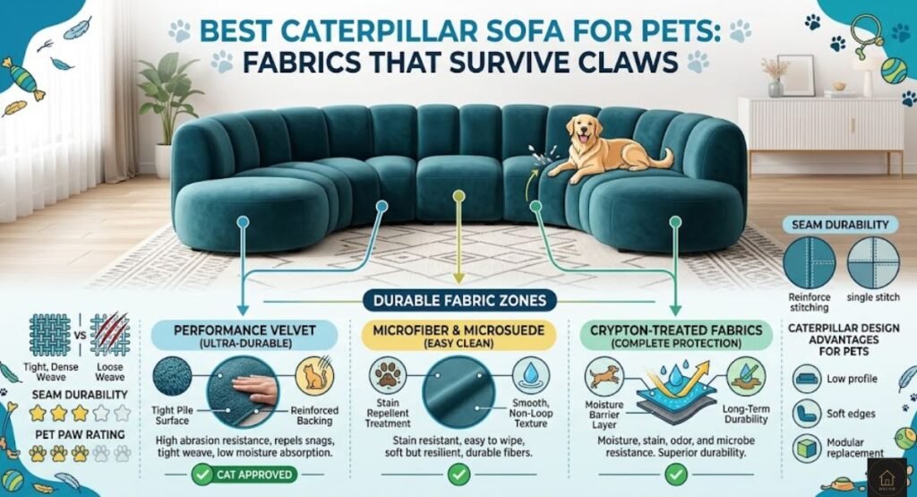 Best Caterpillar Sofa for Pets: Fabrics That Survive Claws best caterpillar sofa for pets