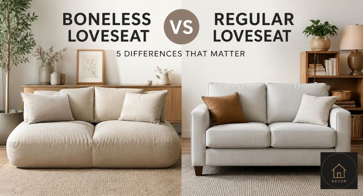 boneless loveseat vs regular loveseat 5 differences that matter