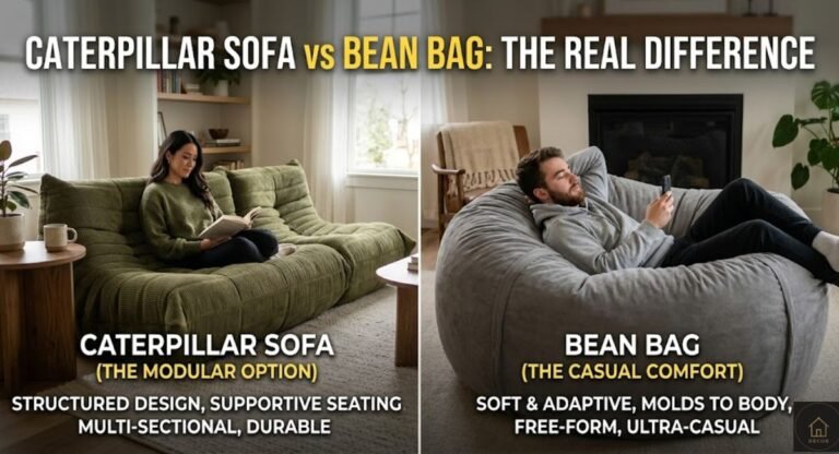 caterpillar sofa vs bean bag