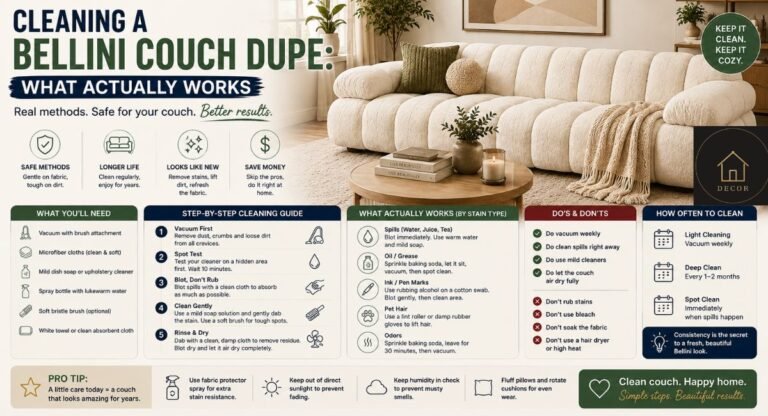 cleaning a bellini couch dupe