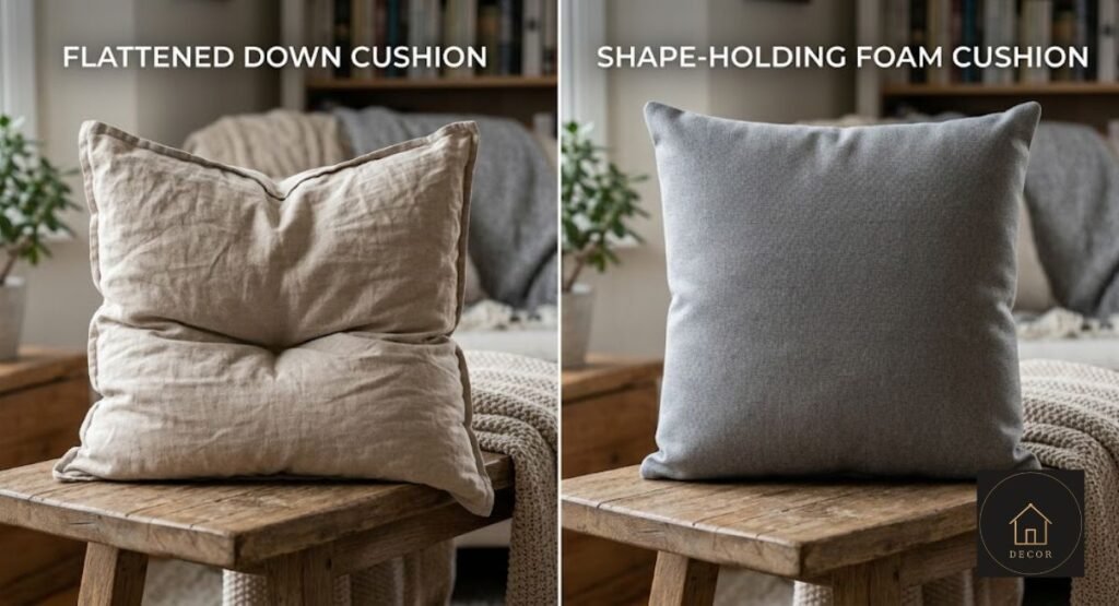Cloud Sofa Fill Types: Down vs. Foam vs. Fiber (2026 Guide) cloud couch fill type comparison flat vs supportive