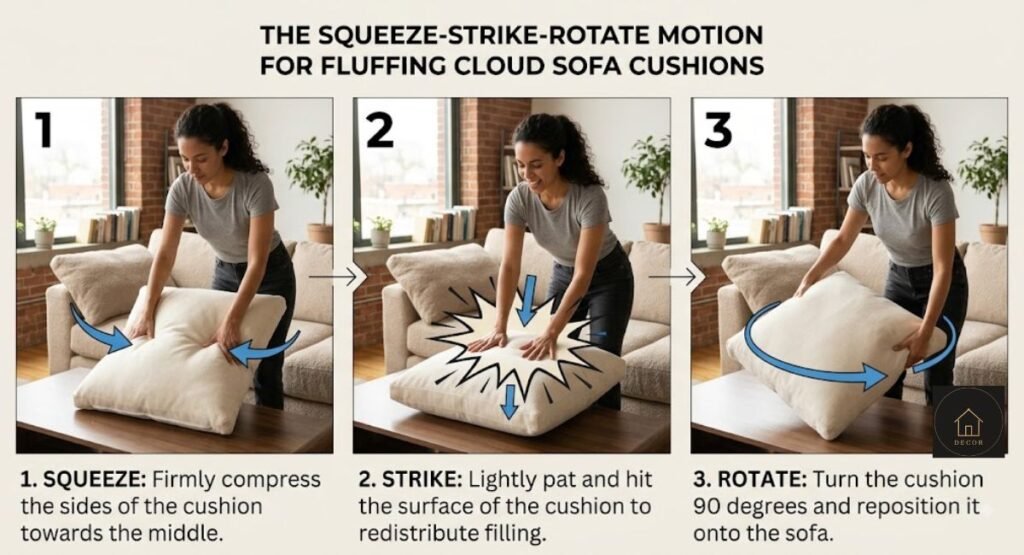 Cloud Sofa Cushion Fluffing: The 5-Minute Weekly Fix cloud sofa cushion fluffing before and after (1)
