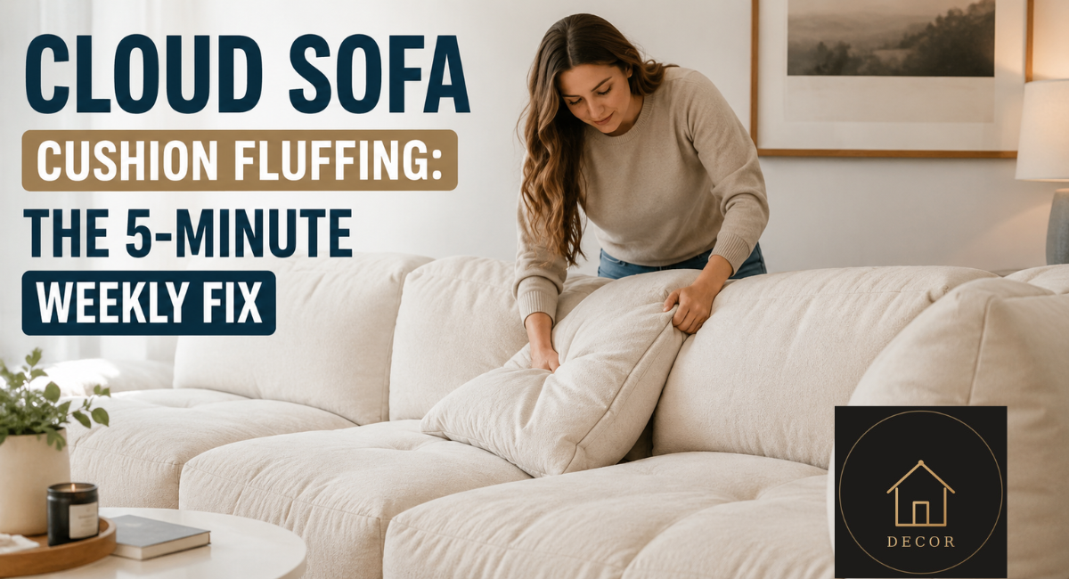 cloud sofa cushion fluffing