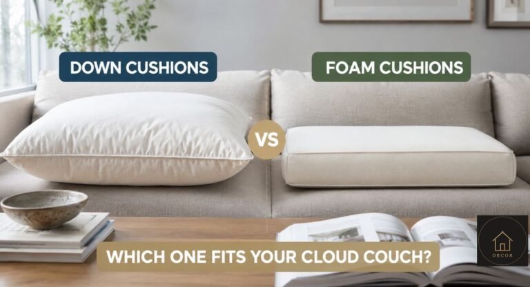down vs foam cushions