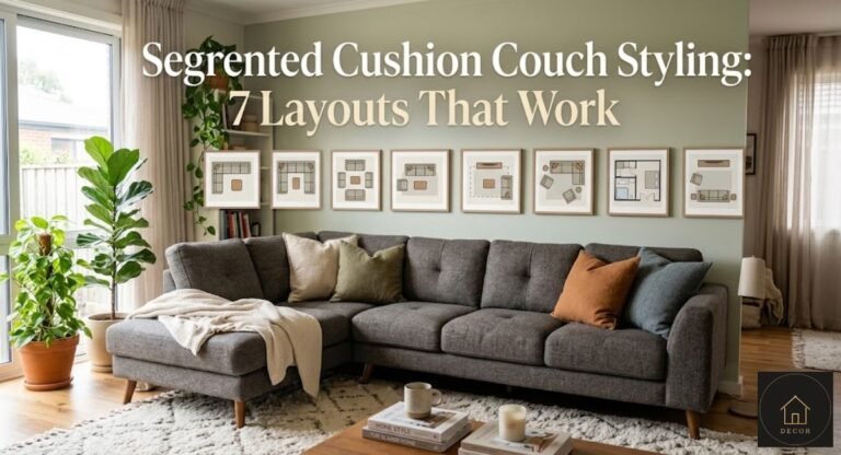segmented cushion couch styling 7 layouts that work
