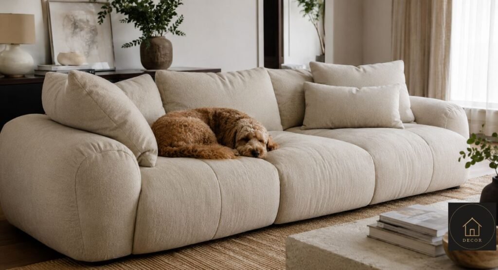 Cloud Couch Color and Fabric Guide: 7 Combos That Last stone performance fabric cloud couch with dog pet friendly cloud couch color