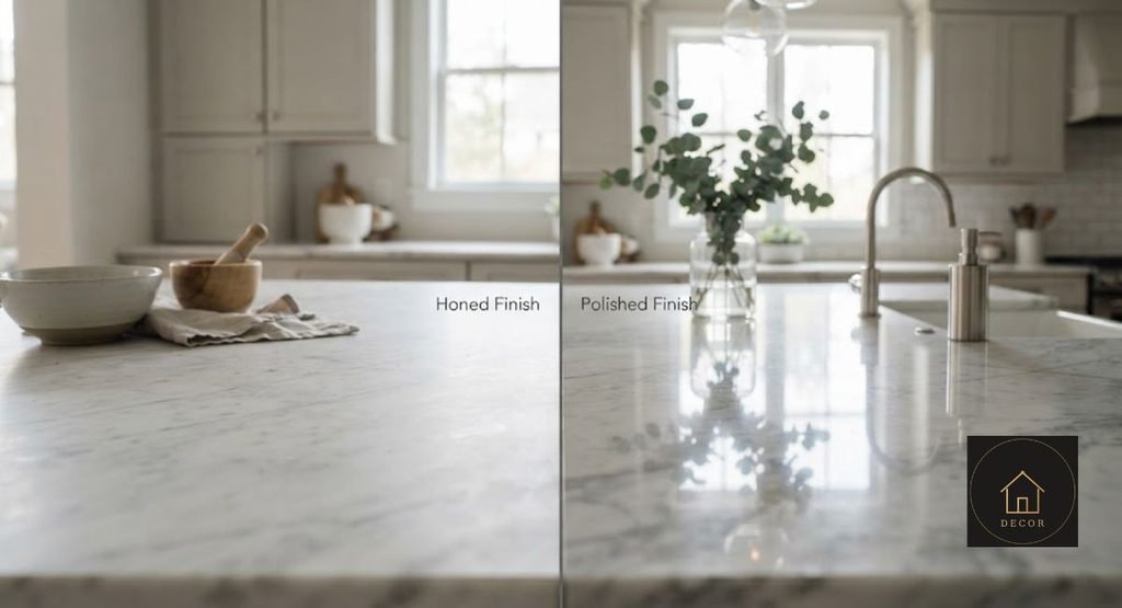 2026 Kitchen Countertop Trends: 8 In, 3 On Their Way Out honed vs polished finish, 2026 kitchen countertop trends