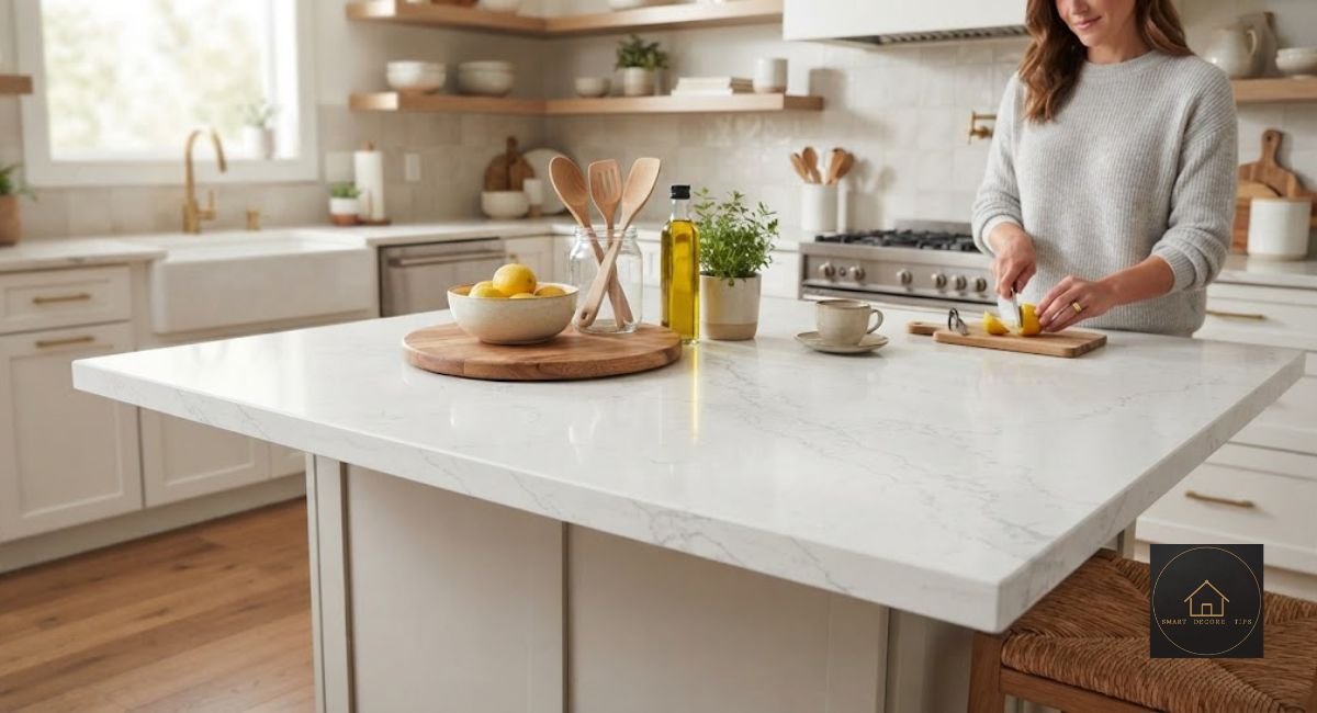 carrara marble look quartz