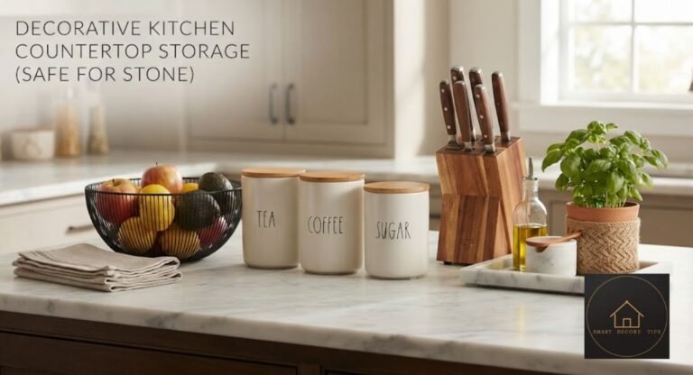 decorative kitchen countertop storage