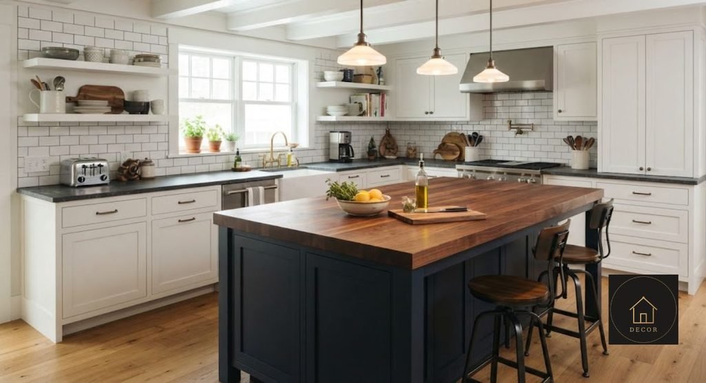 Countertop Design Ideas for 2026: 9 Trends Worth Copying (and 3 to Skip) mixing countertop materials kitchen design idea 2026