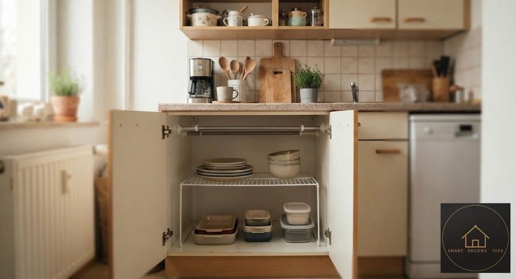 rental kitchen counter storage without drilling