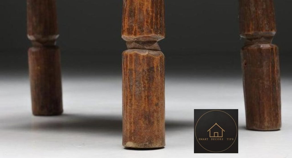 Carved traditional chair leg compared with a tapered wooden chair leg